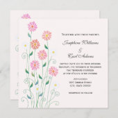 Invitation Mignonnes pâtisseries à la main faites de margueri (Devant / Derrière)