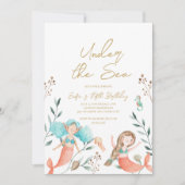 Invitation Mignonnes Sirènes Sous la Mer (Devant)