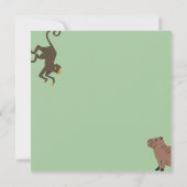 Invitation Mignons animaux de la jungle Petit Baby shower sau (Dos)