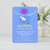 Invitation Mignons brebis avec baby shower en ballons (Debout devant)