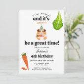 Invitation Mignons Cochons d'Inde Drôles Fête d'anniversaire (Debout devant)