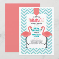 Mignons Flamants roses Tropical Flamingle Baby sho