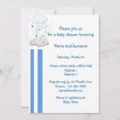 Invitation Mignons garçons baby showers (Dos)