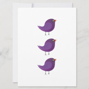 Invitation Mignons oiseaux pour les enfants