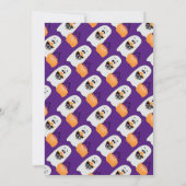 Invitation migre Halloween Ghost citrouille violet motif (Dos)