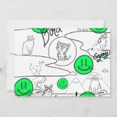 Invitation Mikitiez miaou party de chat d'été plage (Dos)