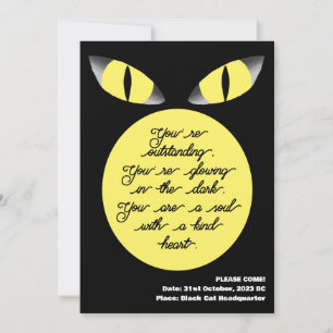 Invitation Mikitiez spooky bombay chat noir halloween