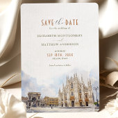 Invitation Milan Destination Enregistrer la date Duomo Aquare
