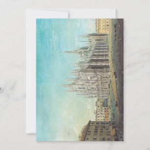 Invitation Milan Piazza du Duomo années 1850 par Carlo Bossol