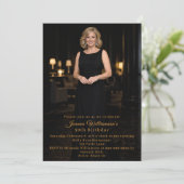 Invitation Milestone birthday photo elegant (Debout devant)