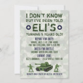 Invitation militaire d'anniversaire d'armée (Devant)