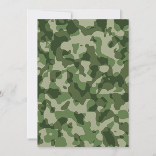 Invitation militaire d'anniversaire d'armée (Dos)