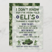 Invitation militaire d'anniversaire d'armée (Devant / Derrière)