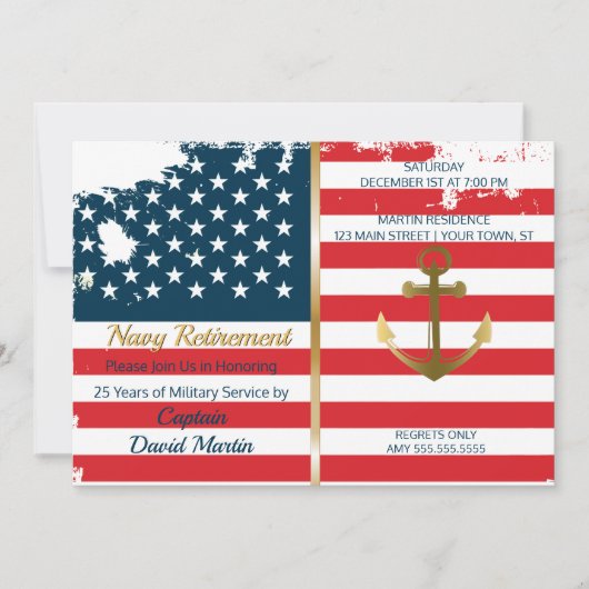 Invitation militaire de partie de retraite de (Devant)