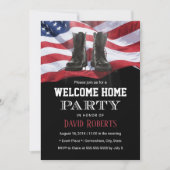 Invitation Militaire États-Unis Drapeau Solid Bienvenue Accue (Devant)