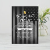 Invitation Militaire Gold Star Bald Eagle US Drapeau Retraite (Debout devant)