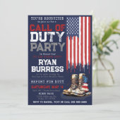 Invitation Militaire US Drapeau BLUE Déploiement Farewell Par (Debout devant)