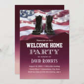 Invitation Militaire USA Drapeau Solide Accueil Bienvenue Acc (Devant / Derrière)