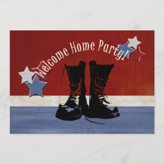 Invitation Militaires à la maison bienvenus de partie de