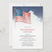 Invitation Military American Flag Retirement (Devant)