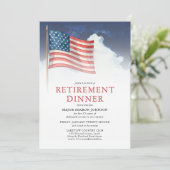 Invitation Military American Flag Retirement (Debout devant)
