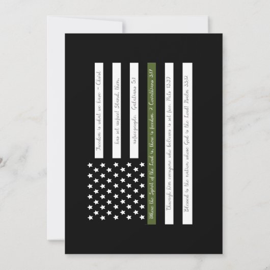 Invitation Military Scripture Flag Retirement Party (Dos)