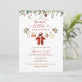 Invitation Milk Diaper Clothesline Merry Little Baby Shower (Debout devant)