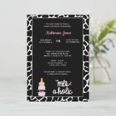 Invitation Milkaholic personnalisé Empreinte bébé fille Douch (Debout devant)