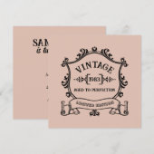 Invitation Millésime Année Vieilli à la Perfection Année de N (Devant / Derrière)