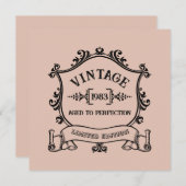 Invitation Millésime Vieilli à la Perfection Année de Naissan (Devant / Derrière)