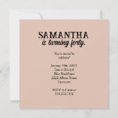 Invitation Millésime Vieilli à la Perfection Année de Naissan (Dos)