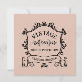 Invitation Millésime Vieilli à la Perfection Année de Naissan (Devant)
