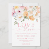 Invitation Millie Floral Aimer Dans La Fête des mariées Bloom (Devant)