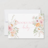 Invitation Millie Floral Livres Pour Baby Request Card (Dos)