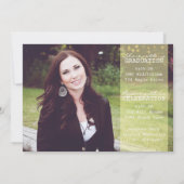 Invitation Milliers de mots Annonces de graduation (Dos)