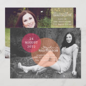 Invitation Milliers de mots Annonces de graduation (Devant / Derrière)