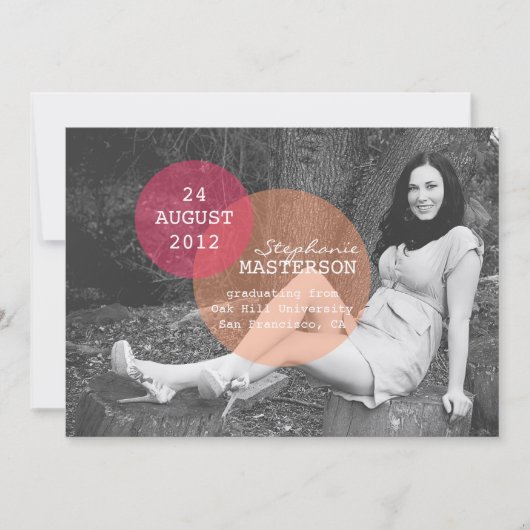 Invitation Milliers de mots Annonces de graduation (Devant)