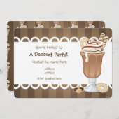 Invitation Millkshake mignon de chocolat toute la partie (Devant / Derrière)