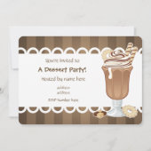 Invitation Millkshake mignon de chocolat toute la partie (Devant)