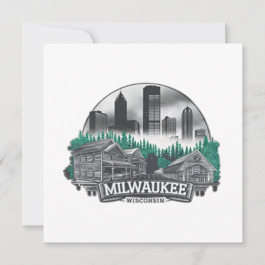Invitation Milwaukee City Wisconsin USA (Devant)