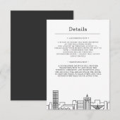 Invitation Milwaukee, Mariage du Wisconsin | Détails de l'inv (Devant / Derrière)