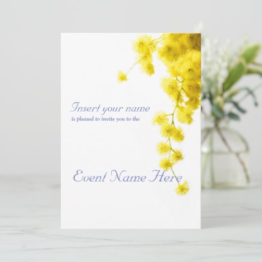 Invitation Mimosa (Debout devant)