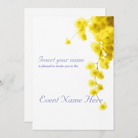 Invitation Mimosa (Devant / Derrière)