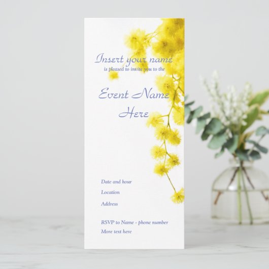 Invitation Mimosa (Debout devant)