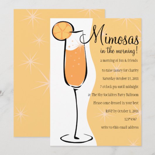 Invitation Mimosas (Devant / Derrière)