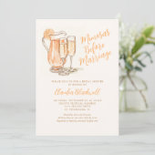 Invitation Mimosas avant la Fête des mariées du mariage (Debout devant)