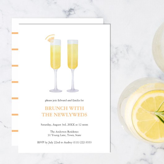 Invitation Mimosas Monter et briller Brunch Avec de nouvelles