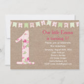 Invitation minable chic et première d'anniversaire (Devant)