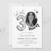 Invitation Mini 30ème anniversaire regarde dont trente photo (Devant)