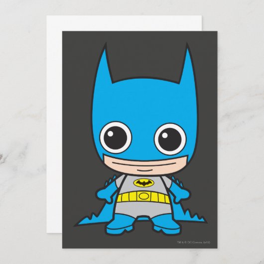 Invitation Mini Batman (Devant / Derrière)